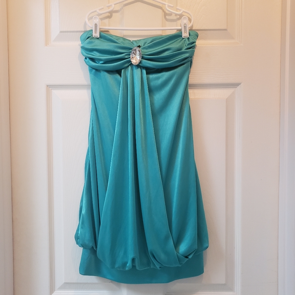 Teal Formal Tube Dress